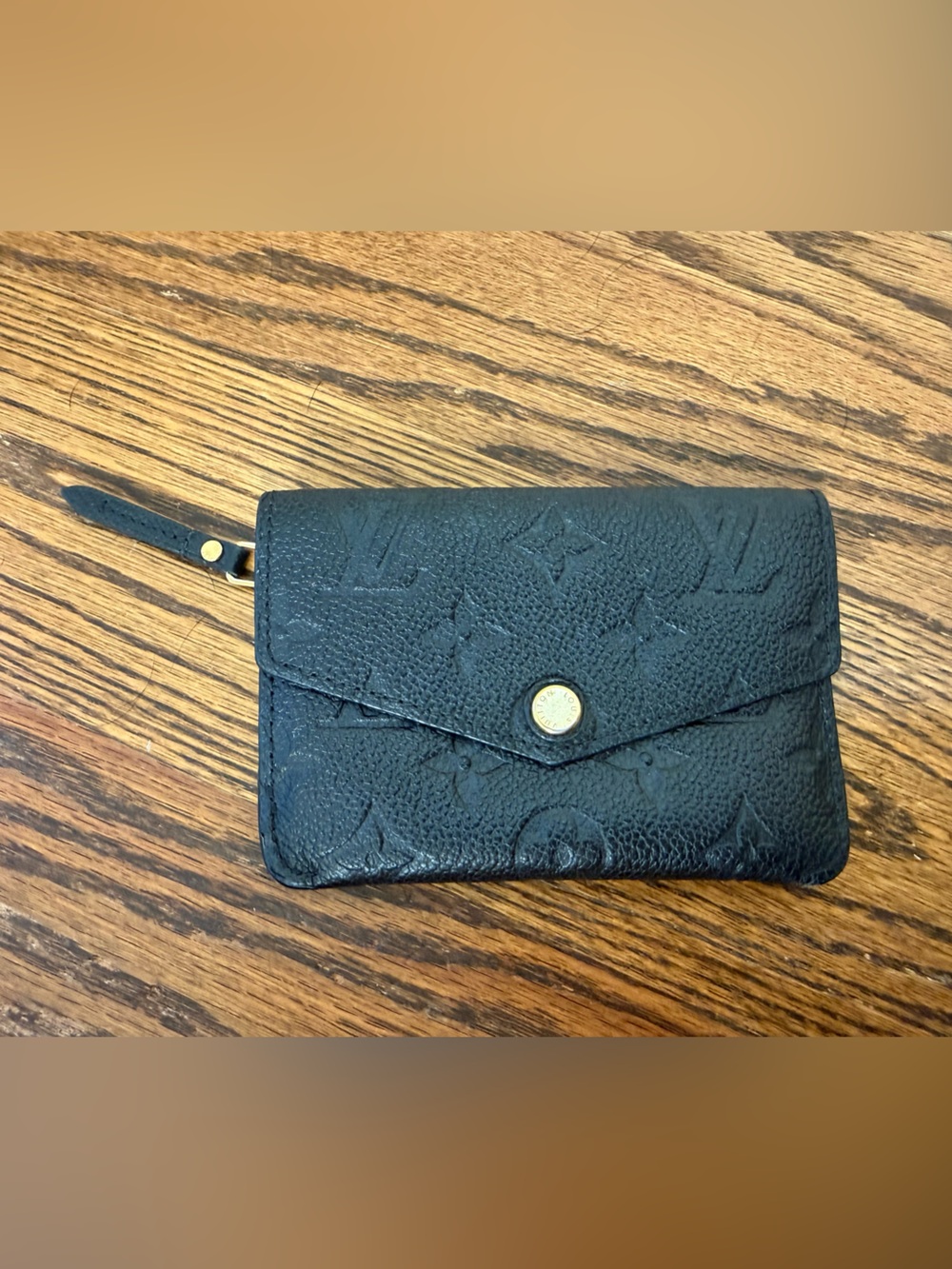 Louis Vuitton Black Leather Empriente Key Pouch
